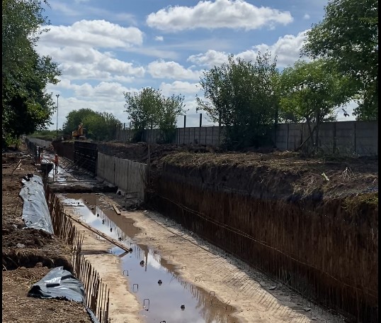 AVANZAN LAS OBRAS HIDRÁULICAS EN MERLO